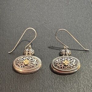 Elegant Silver and Gold Filigree Earrings
